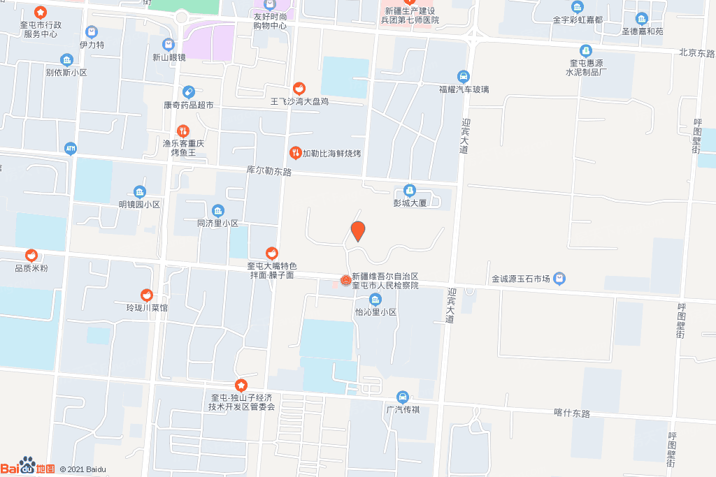 新疆奎屯市小区地图图片