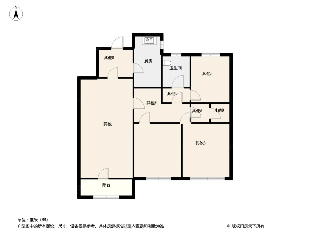 融创观澜壹号3室2厅1卫1厨户型报告