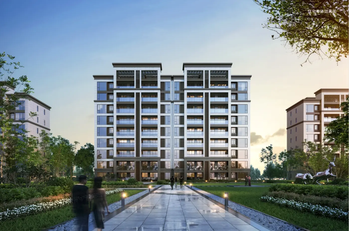 效果图:住宅单体效果图