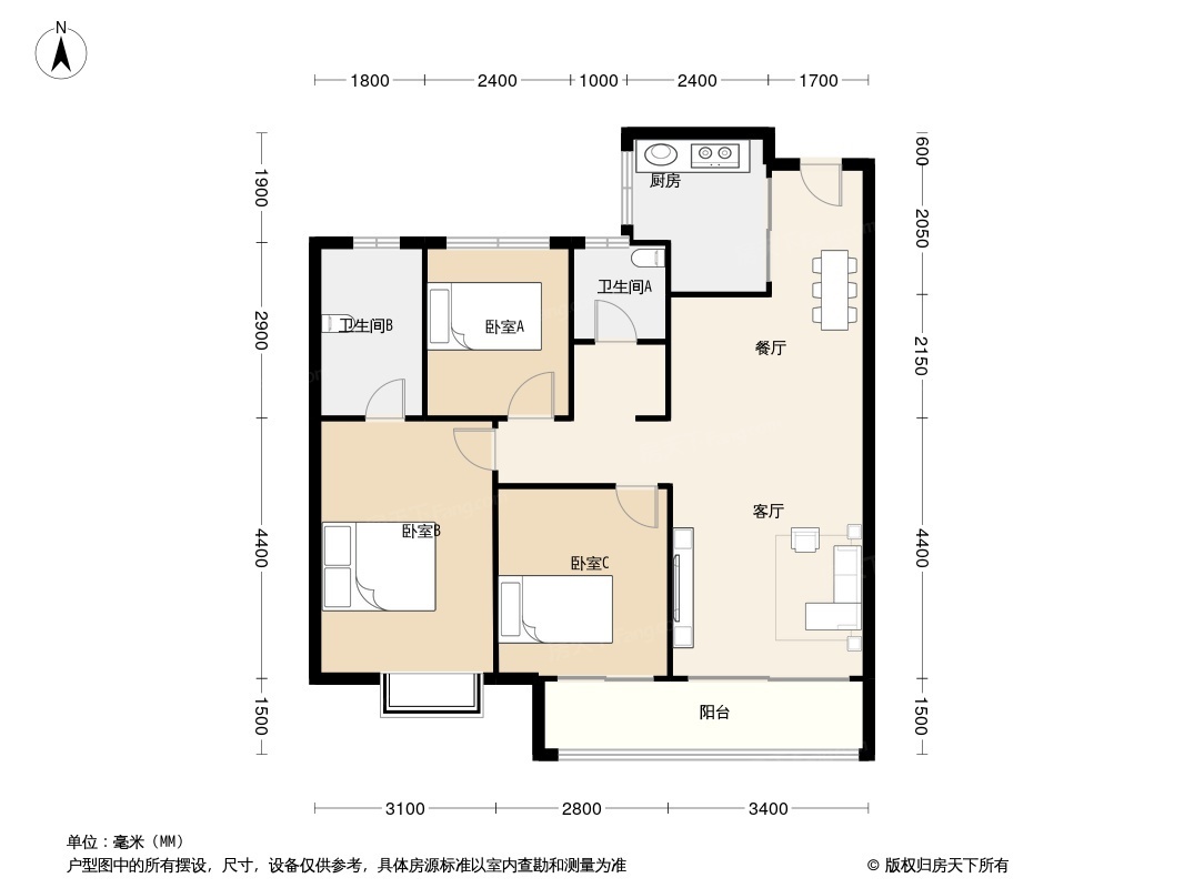 云海一号户型图图片