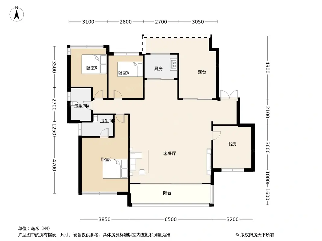 中央悦府户型图133图片