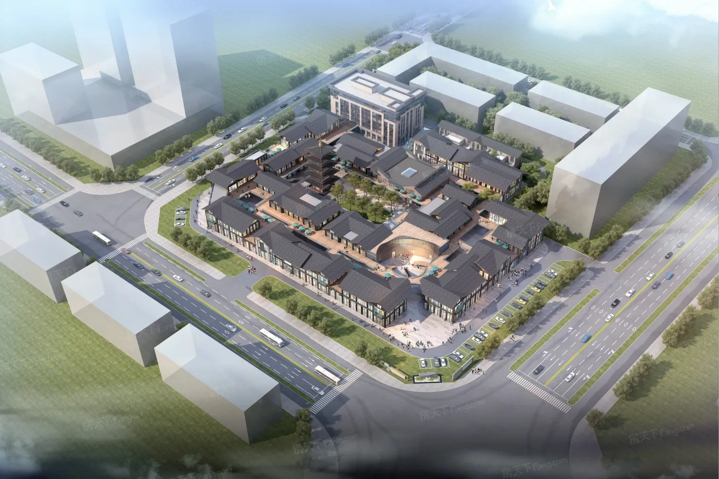 库尔勒市位于孔雀河旁市中心地带,城际旅游核心区-建国北路与兰干路