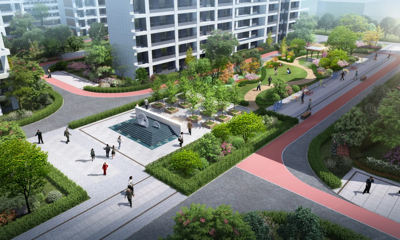 效果图:梧桐苑 社区环境效果图