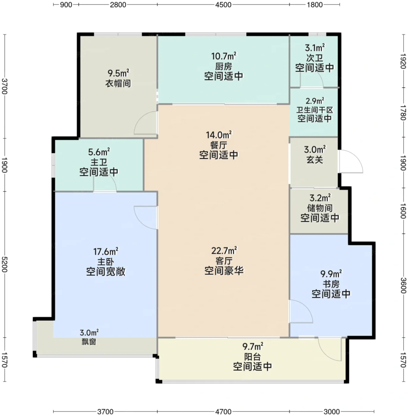 万科府前壹号3室2厅2卫1厨户型报告
