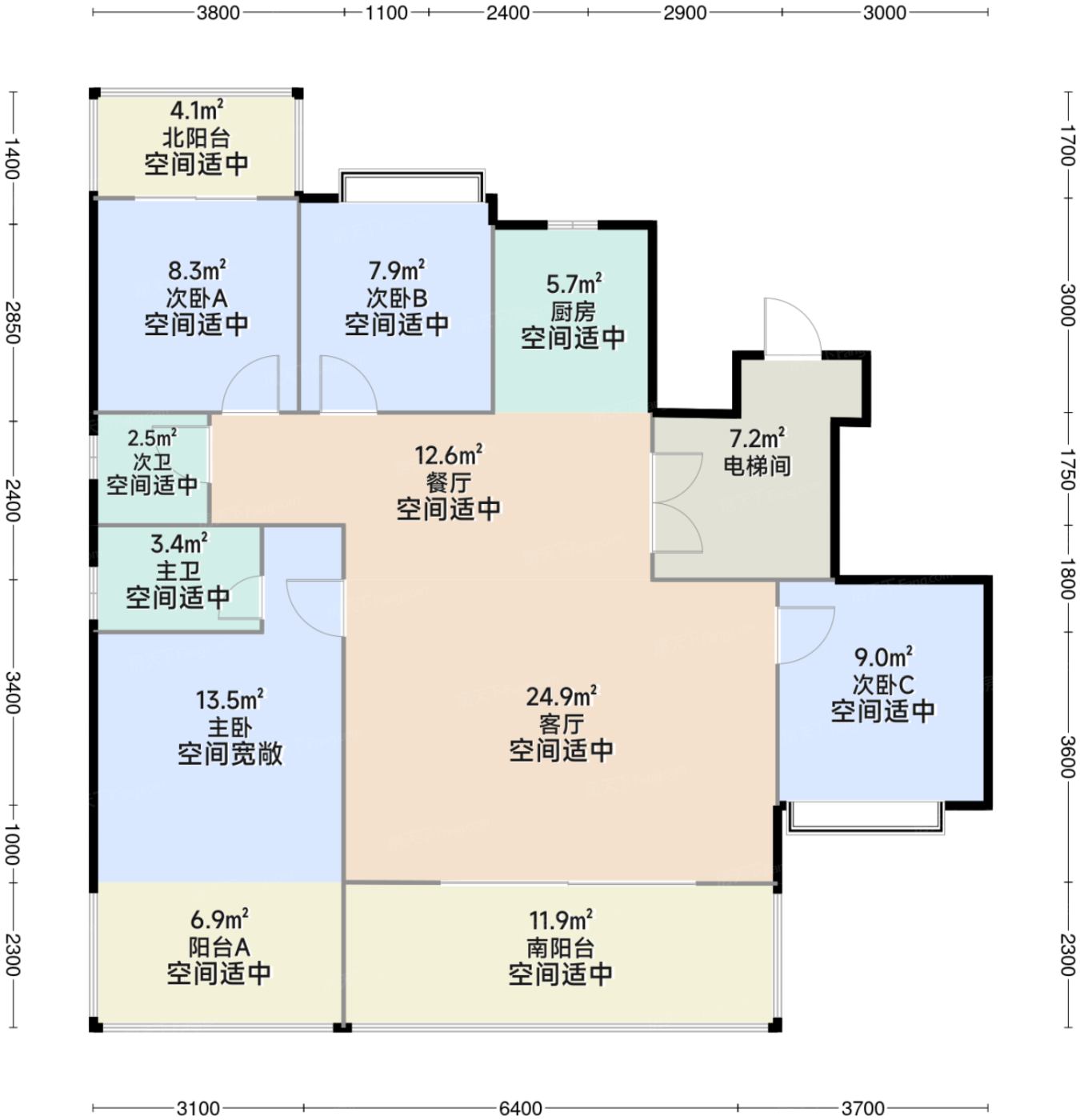 保利冠江墅4室2厅2卫1厨户型报告