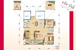 东泰名城3室2厅1厨2卫建面123.76㎡