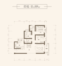 碧桂园 · 天樾3室2厅1厨2卫建面99.00㎡