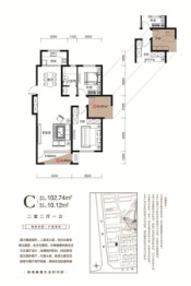 新东方·观澜郡2室2厅1厨1卫建面102.74㎡