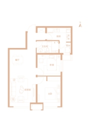 曹妃甸·富力城2室2厅1厨1卫建面82.00㎡