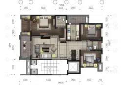 瑞鼎·紫云台3室2厅1厨2卫建面110.00㎡