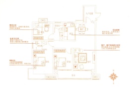 千墅院3室2厅1厨2卫建面127.96㎡