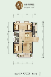 信基丽池澜湾3室2厅1厨2卫建面115.00㎡