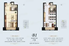 新兴悦达广场1室1厅1厨1卫建面51.0㎡