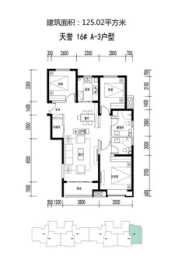 怡和·天誉3室2厅1厨2卫建面125.02㎡