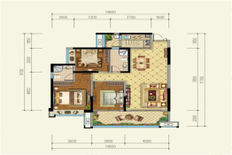 万兴一品3室2厅1厨2卫建面116.98㎡