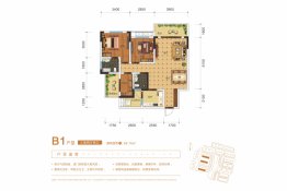 十色青溪3室2厅1厨2卫建面88.76㎡
