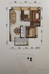 蔚蓝学府3室2厅1厨1卫建面96.00㎡