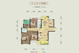 富兴御城4室2厅1厨2卫建面141.75㎡