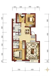 六合一方3室2厅1厨2卫建面113.0㎡