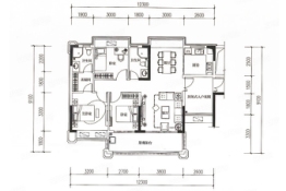 中惠玥园3室2厅1厨2卫建面115.00㎡