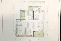 电建地产·洺悦半岛3室2厅1厨2卫建面103.00㎡