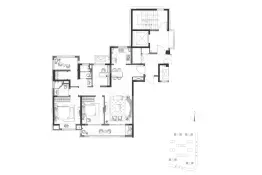 中大万科·瑧望花园4室2厅1厨2卫建面125.0㎡