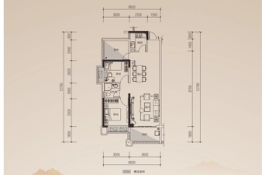 中惠玥园2室2厅1厨1卫建面86.00㎡