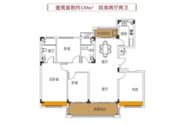 敏捷山湖源著4室2厅1厨2卫建面139.00㎡