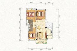 英伦世家3室2厅1厨2卫建面108.78㎡