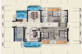 时代可园3室2厅1厨2卫建面130.0㎡