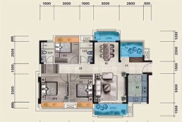 时代可园3室2厅1厨2卫建面115.0㎡