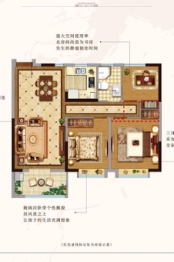 恒泰悦珑府3室2厅1厨1卫建面98.00㎡