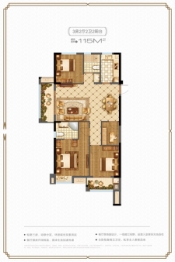 世茂禹洲璀璨江山3室2厅1厨2卫建面115.00㎡