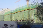 在建楼座施工进度实景图