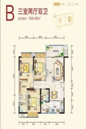 融发·雅居3室2厅1厨2卫建面108.46㎡