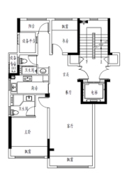 华著小区2室2厅1厨2卫建面89.00㎡