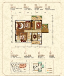 御景湾3室2厅1厨2卫建面127.28㎡