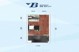 五洲新天地1室1厅1厨1卫建面39.10㎡