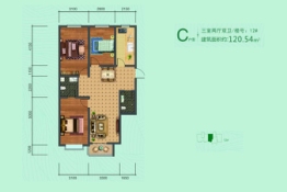 迎宾花园3室2厅1厨2卫建面120.54㎡