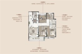 前川中梁首府4室2厅1厨2卫建面130.00㎡