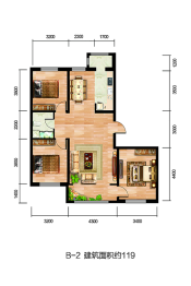 欣苑花园3室2厅1厨1卫建面119.00㎡