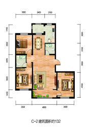 欣苑花园3室2厅1厨1卫建面132.00㎡
