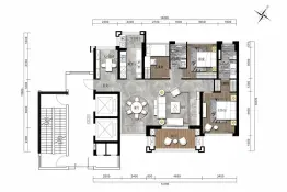 宝能城市花园3室2厅1厨2卫建面127.00㎡