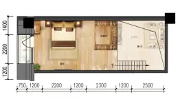 中天国际2室2厅1厨1卫建面110.00㎡