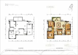 华恒中央公园4室2厅2卫建面104.33㎡