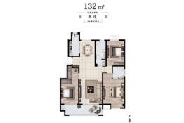 创美·名仕苑3室2厅1厨2卫建面132.00㎡