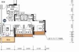 盛迪嘉·光明1号3室2厅1厨2卫建面87.11㎡