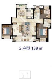 圆融广场3室2厅1厨2卫建面139.00㎡