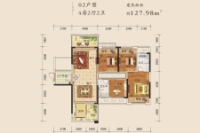 02户型4房2厅2卫