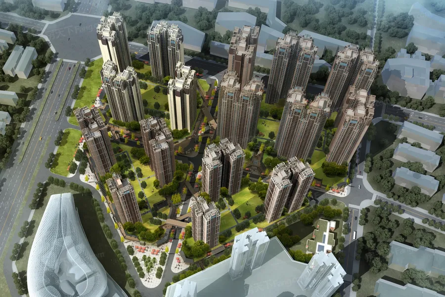五期住宅鸟瞰拖动图片可以查看其它楼栋信息